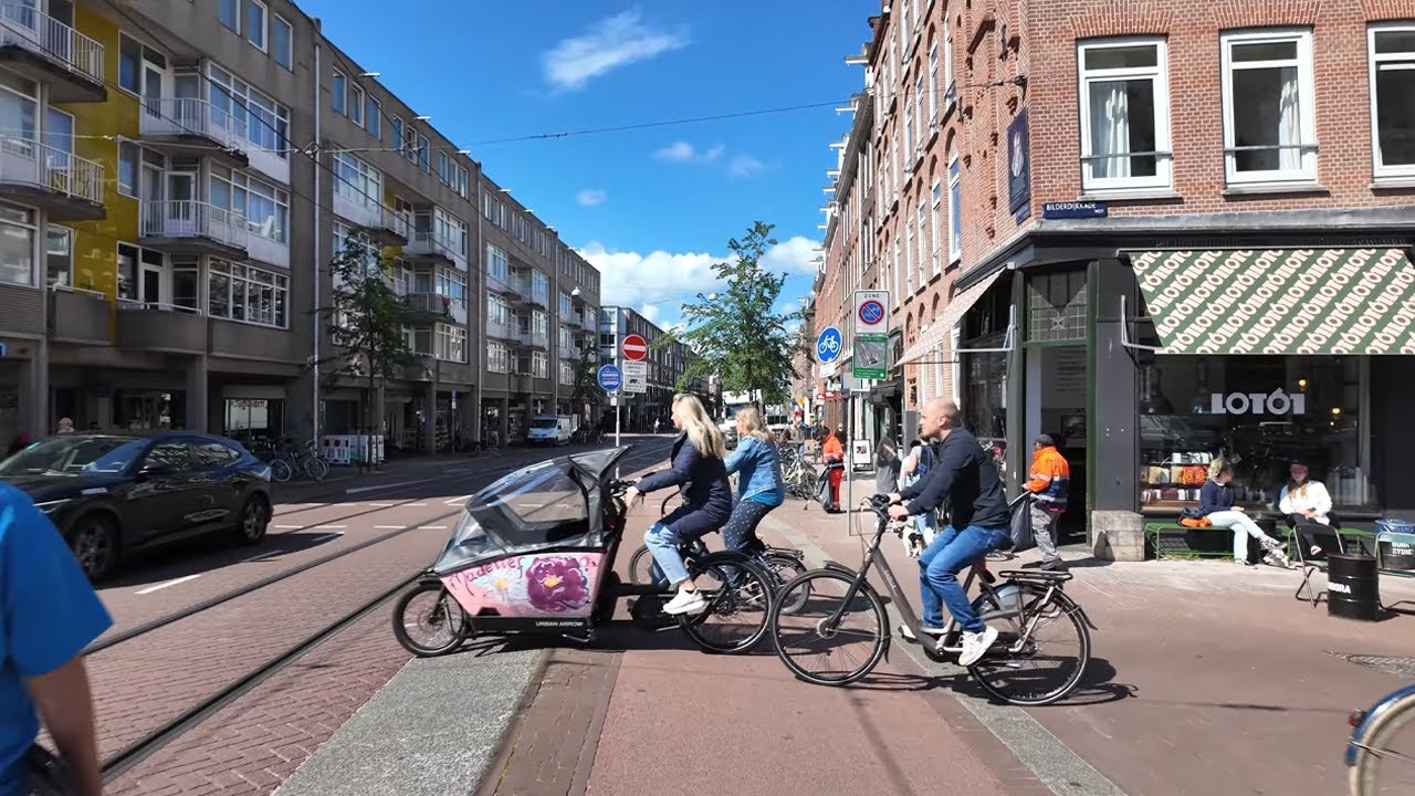 Cycling from Amsterdam to Haarlem, Netherlands