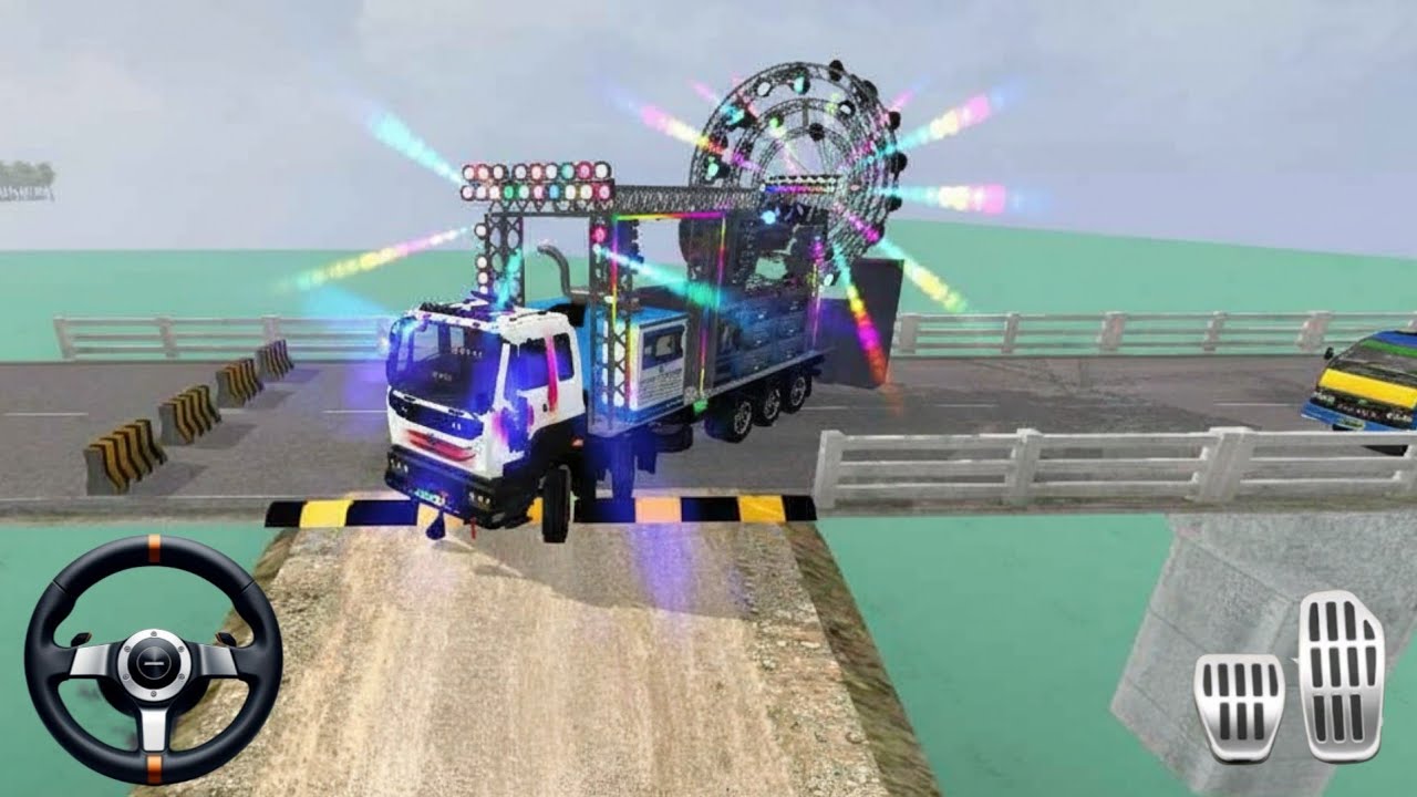 Ashok Leyland Full Lights on DJ Truck Mod Bussid Gameplay | Bus Simulator Indonesia | Bus Game Play