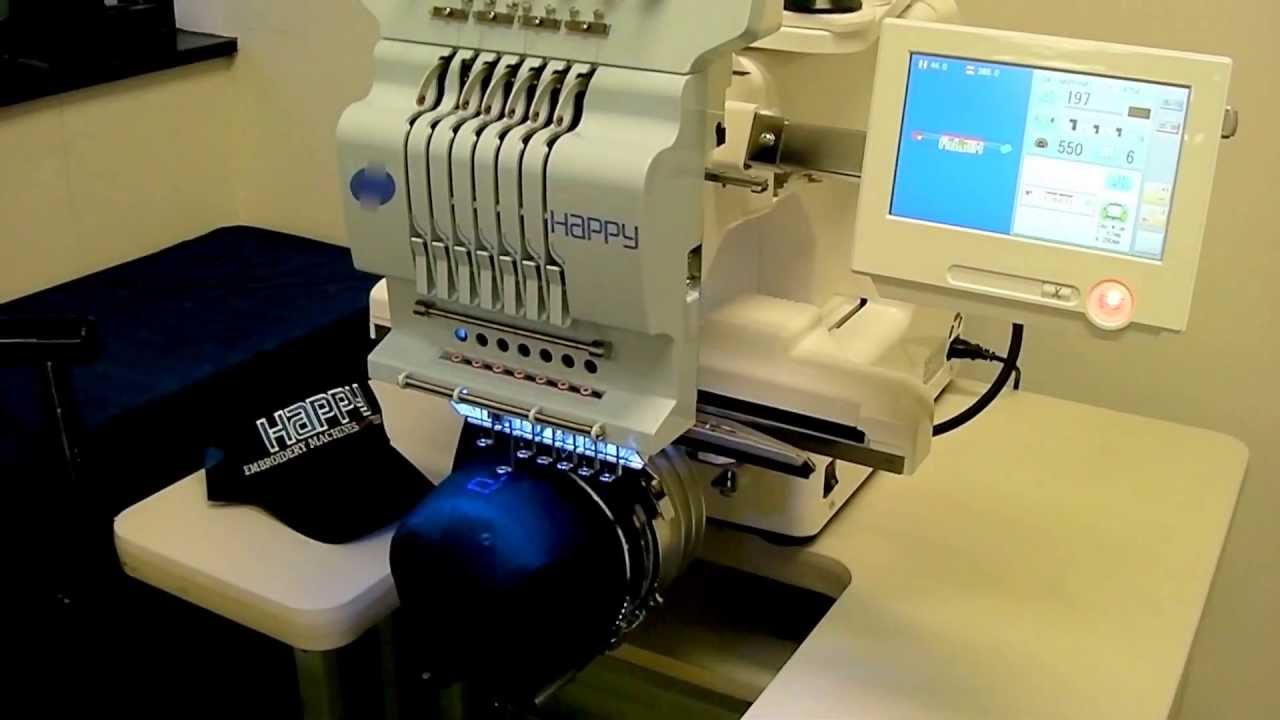 embroidery on caps with the Happy Journey machine