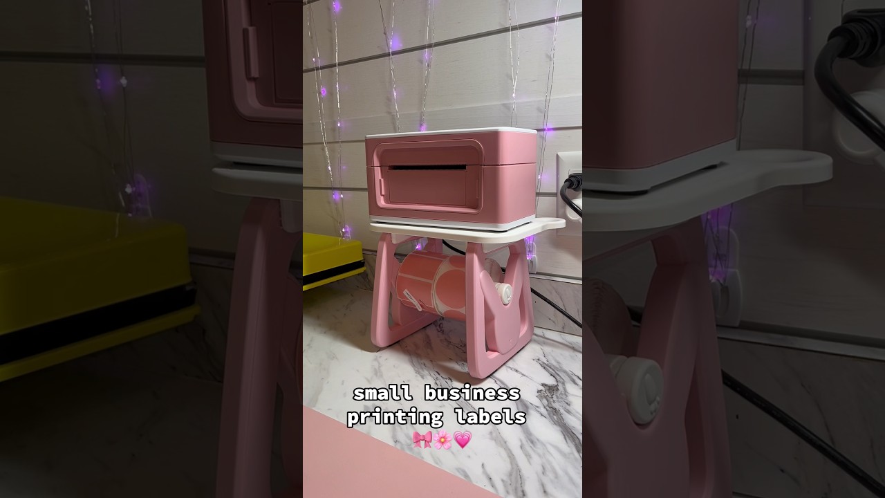 ASMR ✨ printing more labels for my coffee cups 🎀💗🫶🏽 using my printer from @munbyn_official