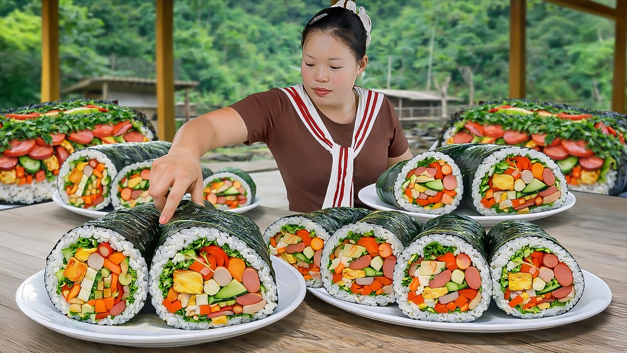 Revealing the Full Process and Ingredients for Traditional Kimbap | Cooking by Huong | Simple Life