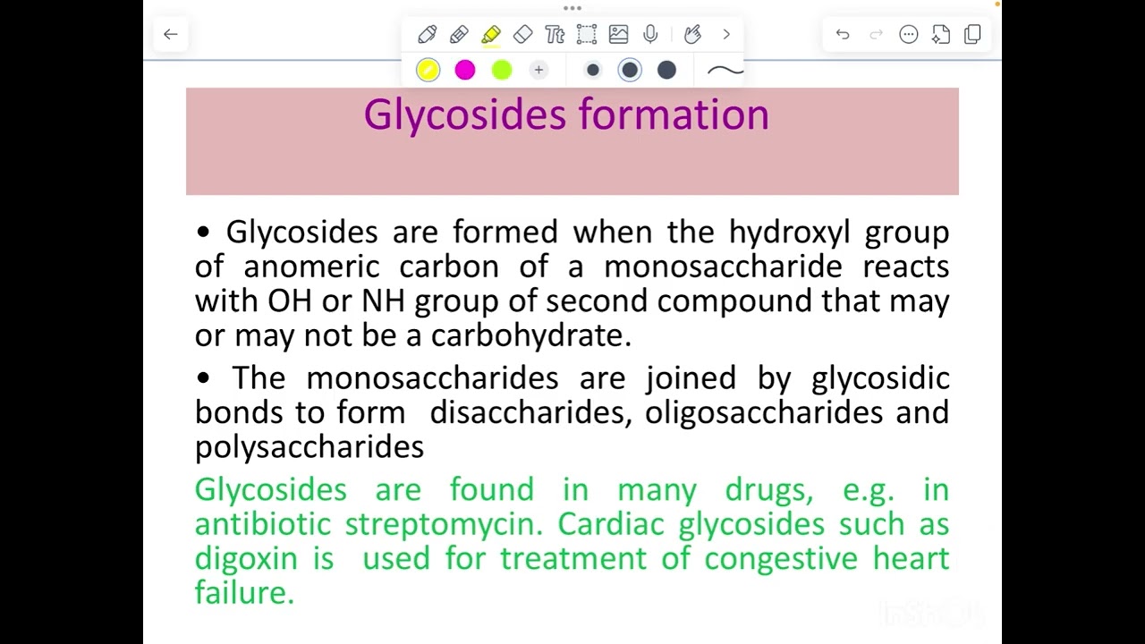 مادة الكيمياء الحياتية طب العميد Carbohydrates 2 I G1S1 Biochemistry ameed