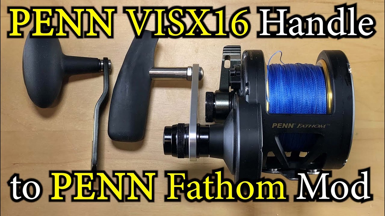Penn International Visx 16 T-Bar Handle DIY install on Penn Fathom or Torque upgrade 40nld2 25nld2