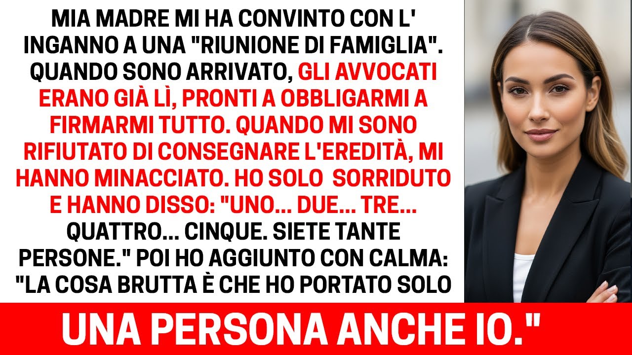 Mi hanno attirato a una riunione di famiglia… solo per prendere la mia eredità