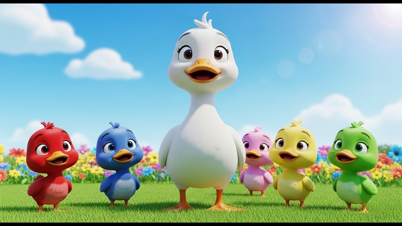5 Little Ducks Pond Day Adventure | Cheerful 3D Kids Song for Toddlers