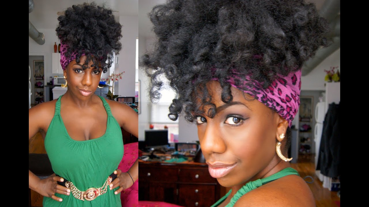 Easy & Effortless Scarf Updo for Natural Hair