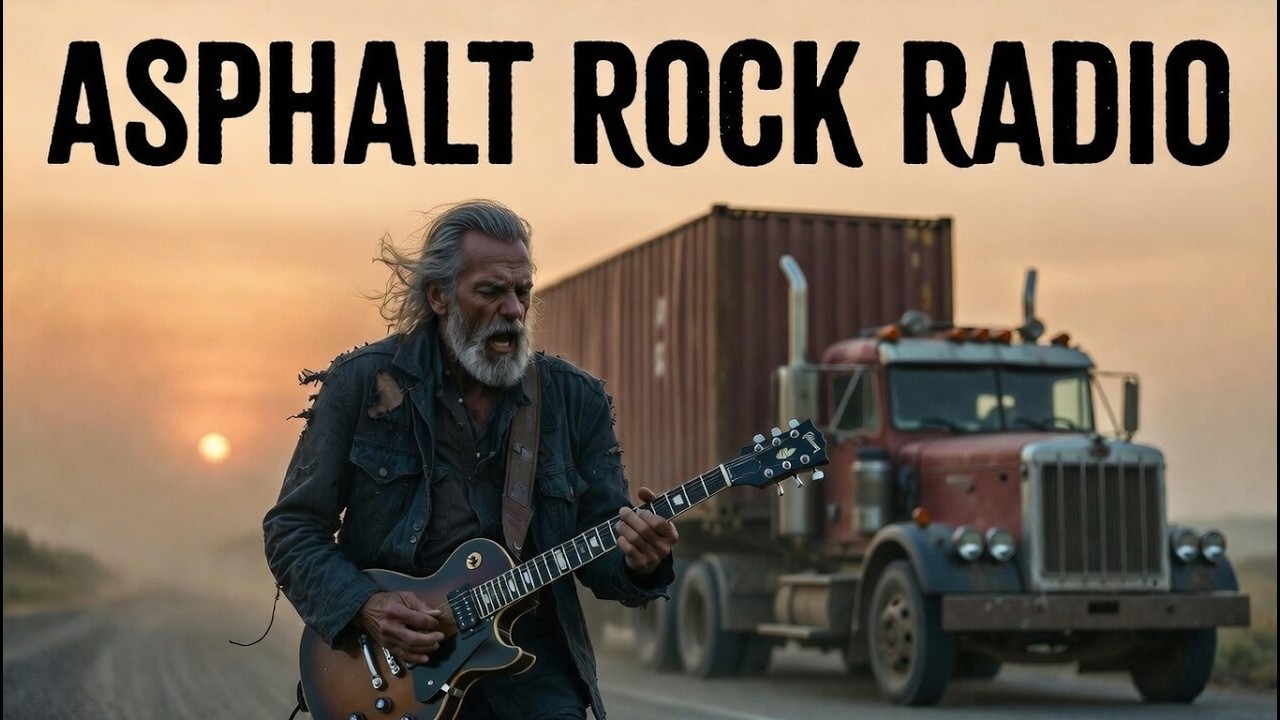 ASPHALT ROCK RADIO – SUNSET HIGHWAY OUTLAW MIX | RAW GUITARS & DIESEL FIRE | #HighwayOutlaw2️⃣