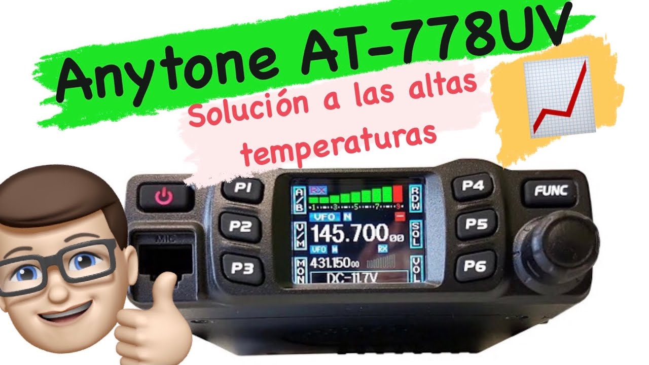 Anytone AT-778UV Ventilaci&oacute;n forzada para un equipo de Altas temperaturas