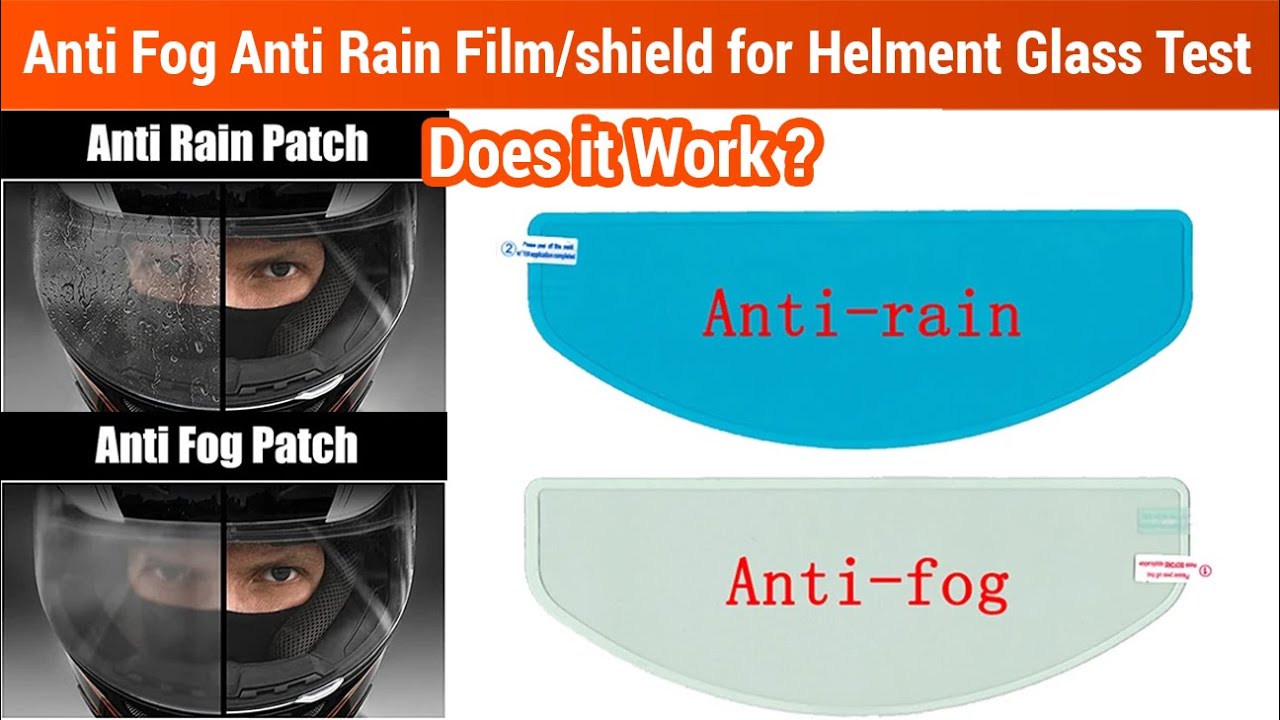 Anti Fog Anti Rain film/Shield for Helmet Glass Test