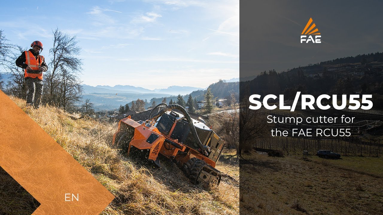 SCL/RCU55 stump cutter for the FAE RCU55 remote controlled tracked carrier