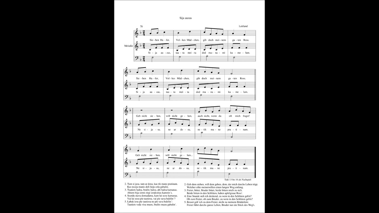 Sija auzas, tautu meita  - Lettland
