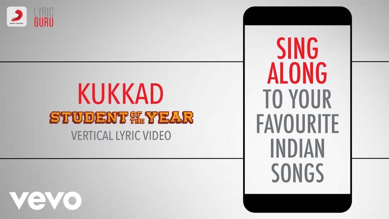Kukkad - Student Of The Year|Official Bollywood Lyrics|Shahid Mallya|Vishal|Shekhar