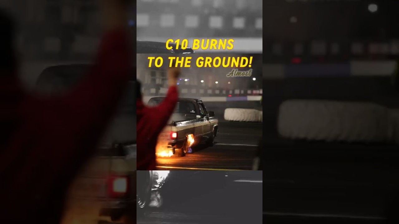 C10 Catches Fire at Driftcon! #hoonigan #burnouts #driftcon #c10