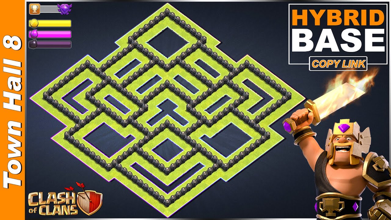 NEW BEST TH8 Base 2020! COC Town Hall 8 (TH8) Hybrid Base - Clash of Clans