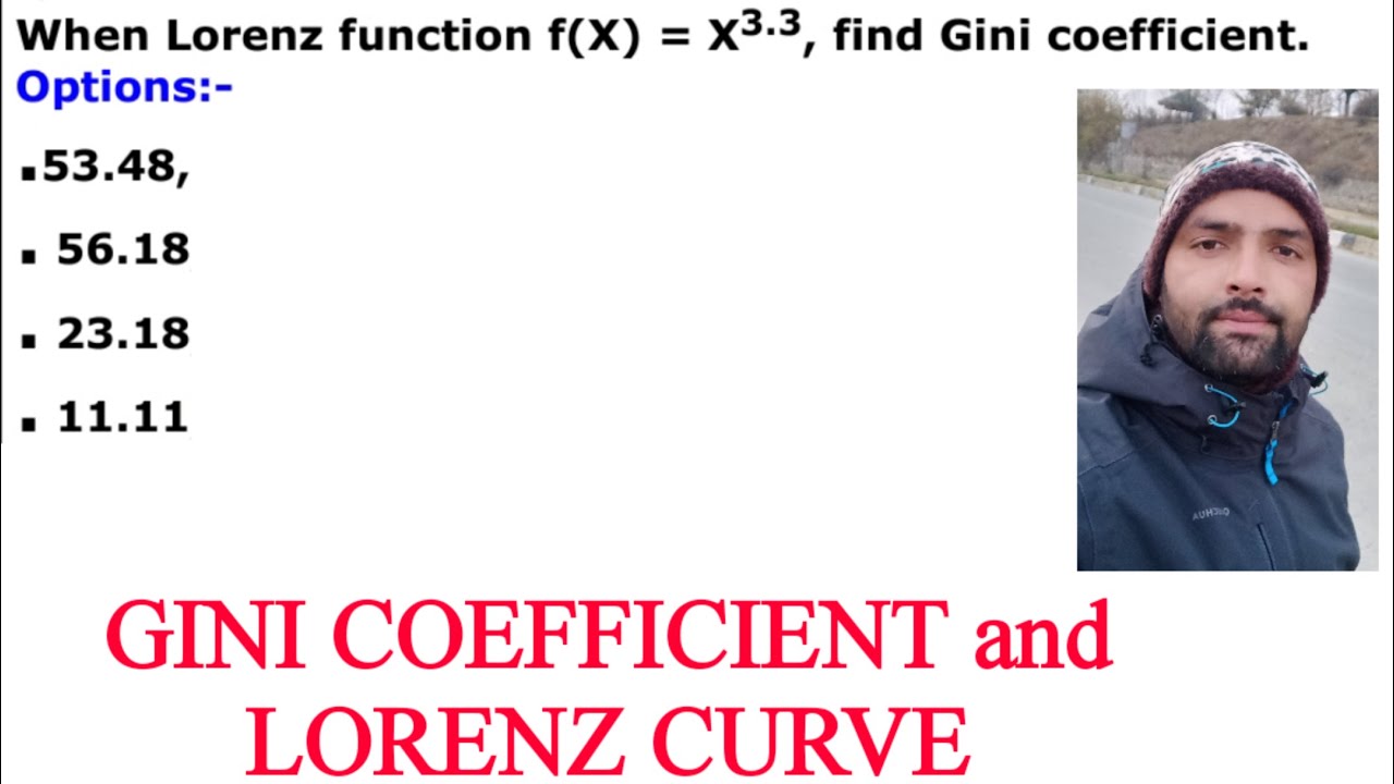 finding Gini coefficient of from Lorenz curve #JNU2021paper
