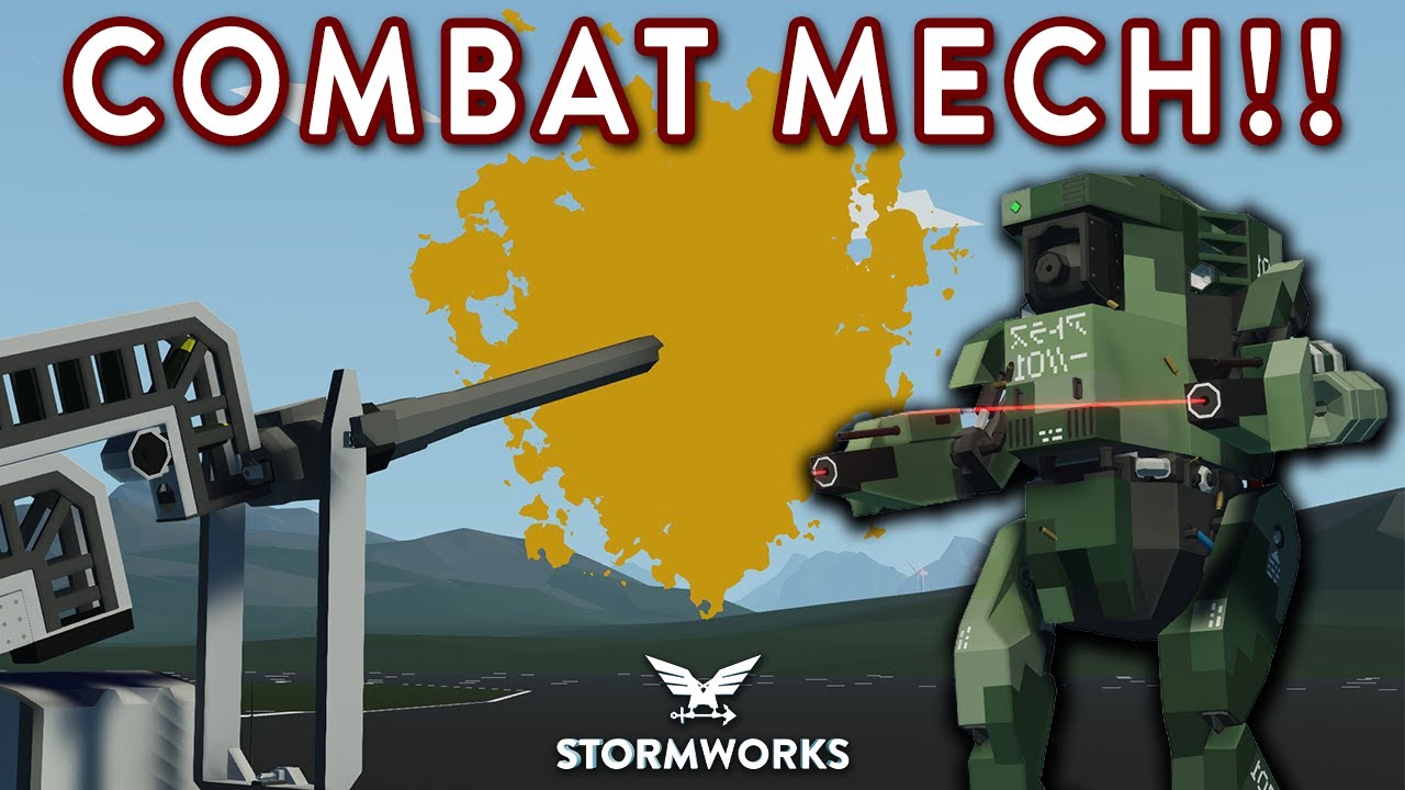 Combat Mech & Self Targeting Artillery Gun - Search & Destroy Weapons DLC - Stormworks
