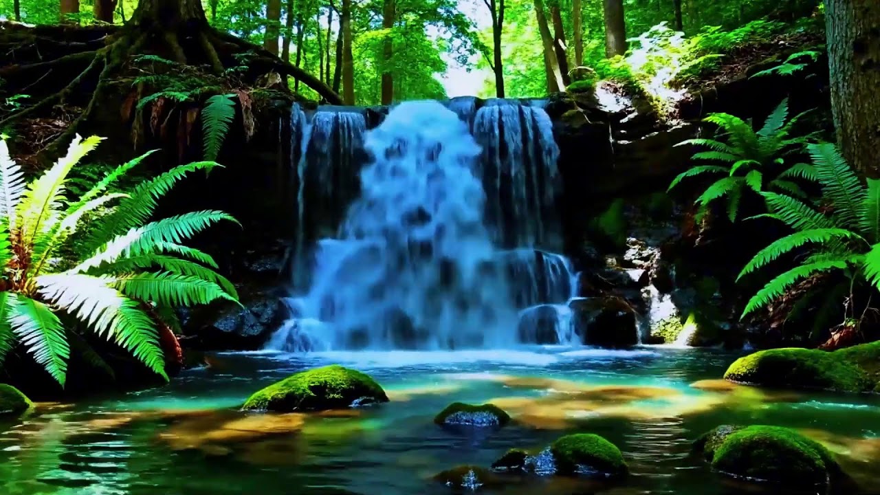 Soothing Flowing River with Bird Sounds Soundscape for Focus