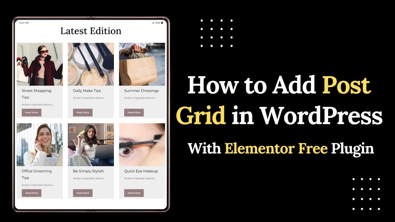 How to Add a Post Grid in Wordpress & Elementor (Free Plugin)
