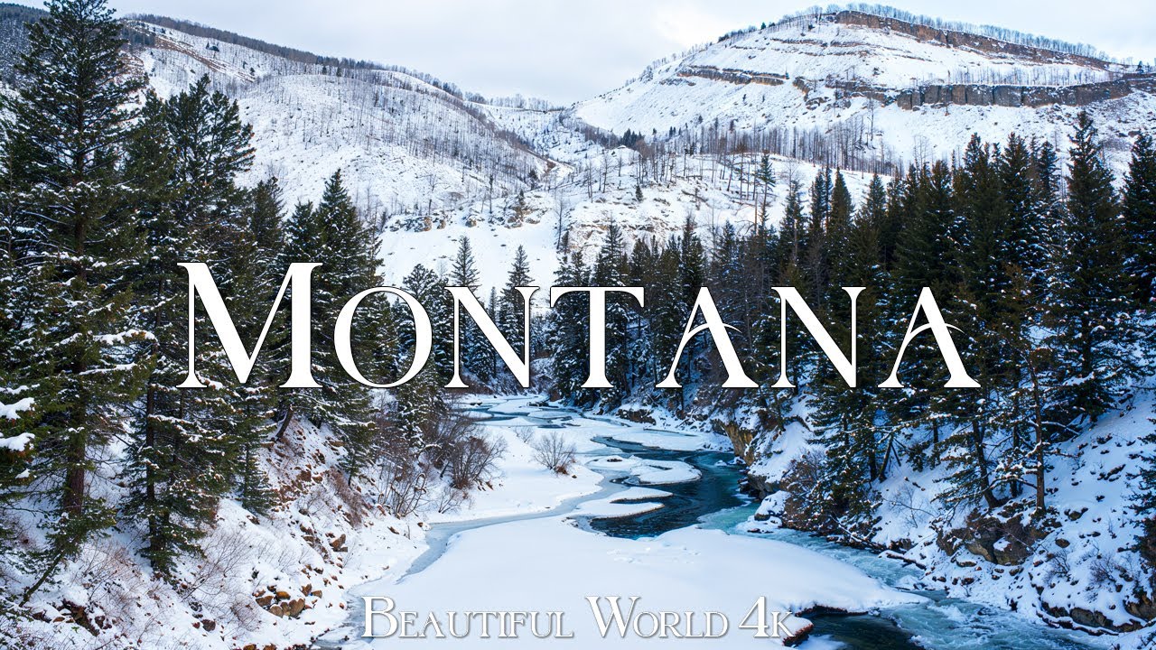 Montana 4K | Deep Winter in the Rockies: Snowy Forests, Alpine Lakes & Wild Peace