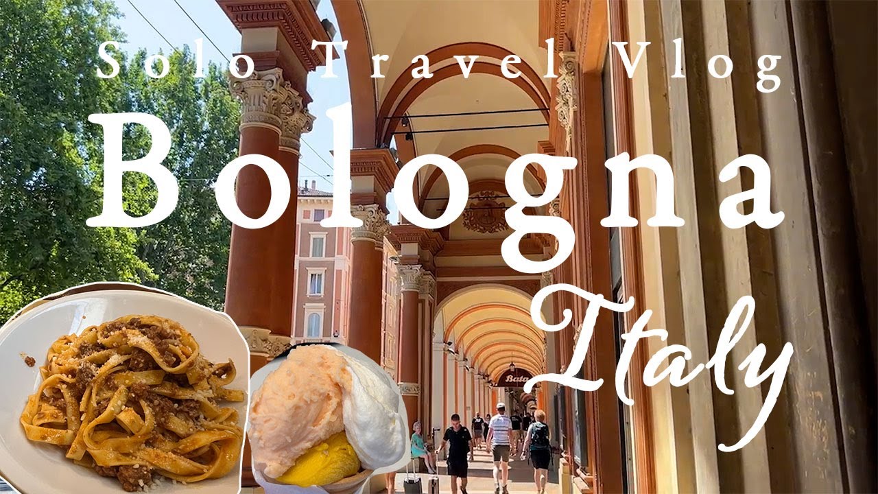 イタリア旅行Vlog🇮🇹ボローニャでボロネーゼ🍝ジェラート🍦観光🇮🇹レストラン🇮🇹一人旅| アルキジンナジオ| 4K