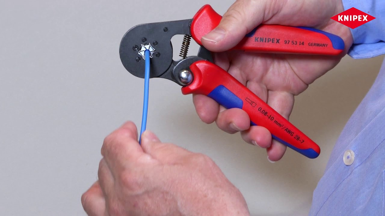 Plica-KNIPEX-VA-975314-FR Pince à sertir pour embouts, entrée latérale