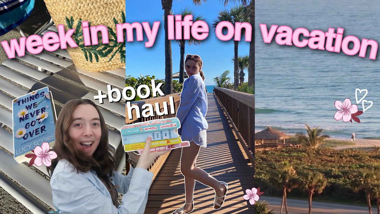 TRAVEL VLOG: florida week in my life 2023 // vacation book haul + vacation reading vlog 🌴✨📚⛱