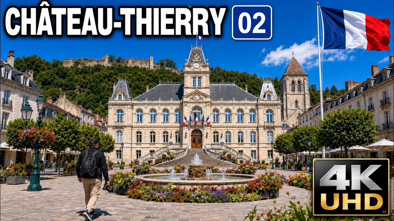 Chateau Thierry (02) [4k]  54eme video - Les hauts de France accessible par le transilien