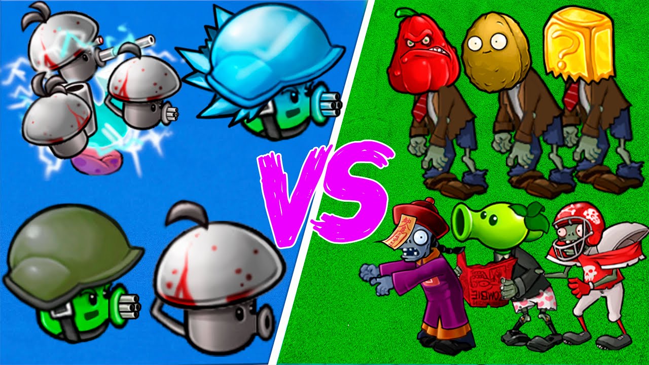99  Equipo de Iron Bean + mini Hongos Variados + Nuez de Plata Vs 999 Zombis - Gameplay No Comentado