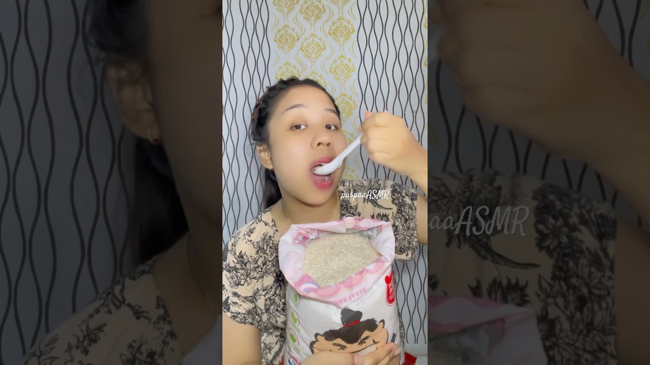 Review beras sumo🤤 #makanberaslokal #rawriceeatingasmr #review #berasmentah