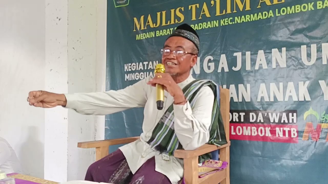 Ustadz Nurudin Aziz Pimpinan Majelis Ta'lim Al-Isro' Medain Barat@syiarlombokntb