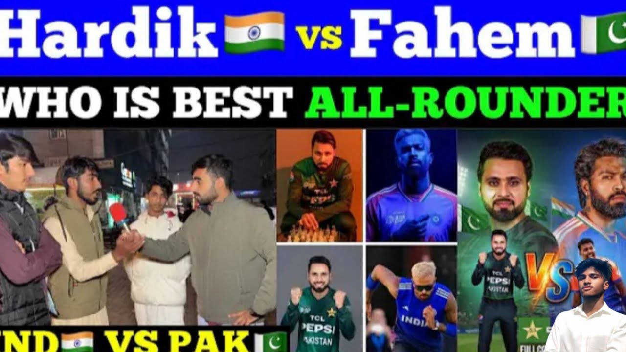 Hardik🇮🇳 vs Faheem🇵🇰 | Who is Best All-Rounder🥵| T20 World Cup 2026😱 | Pak Public Reaction 