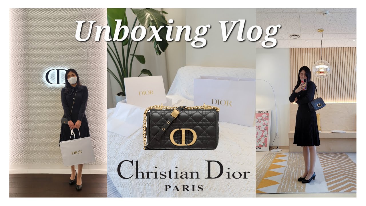 디올 카로백 언박싱 브이로그🤍 | DIOR CARO BAG REVIEW🛍