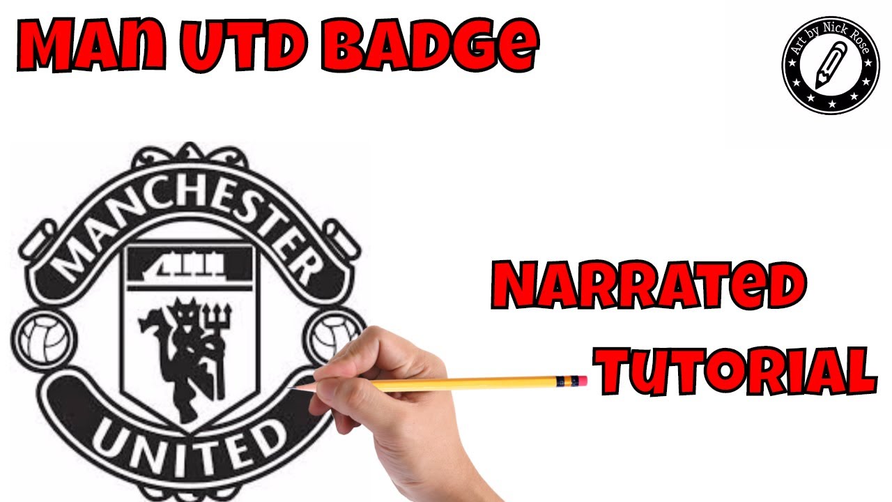 How to Draw Manchester United Badge| Draw soccer team badges|Drawing tutorial Man Utd badge