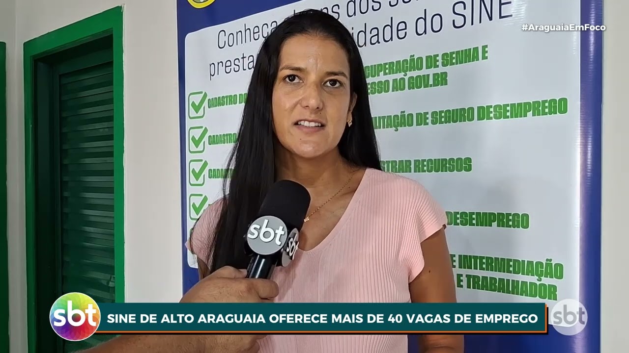 SINE DE ALTO ARAGUAIA OFERECE MAIS DE 40 VAGAS DE EMPREGO