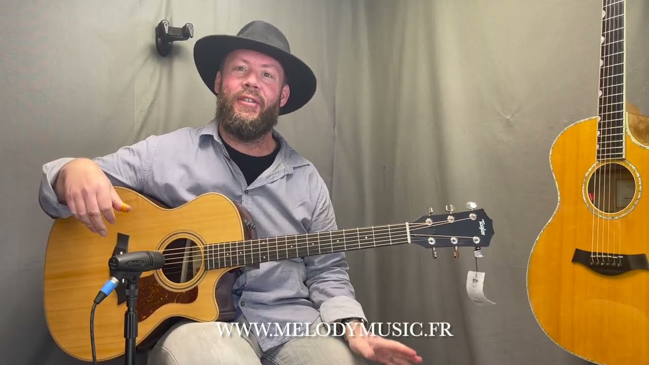 D&eacute;monstration guitare folk Taylor 414ce Studio