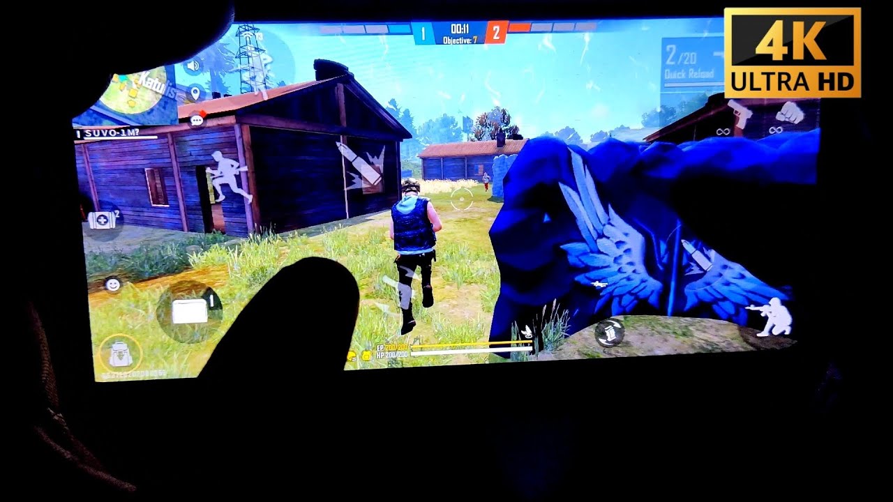Realme narzo 30a free fire gameplay test 3 finger handcam freestyle m1887 onetap headshot 4kgameplay