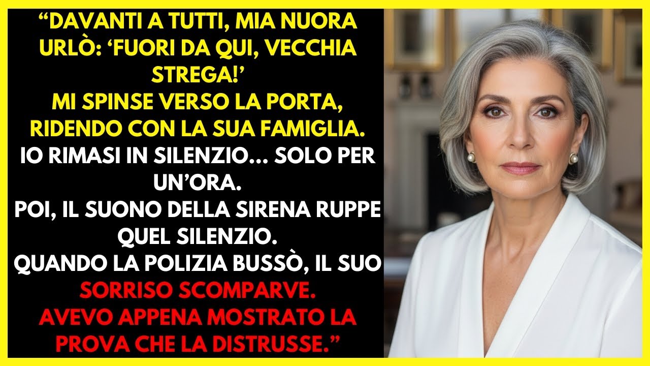 “Fuori da qui, vecchia strega!”, gridò mia nuora, un’ora dopo, la polizia bussò alla porta.