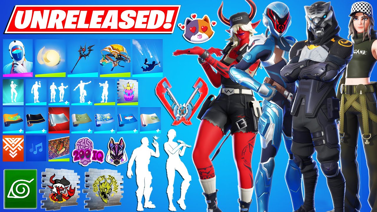 All Unreleased & Leaked Skins, Emotes, Cosmetics! Fortnite