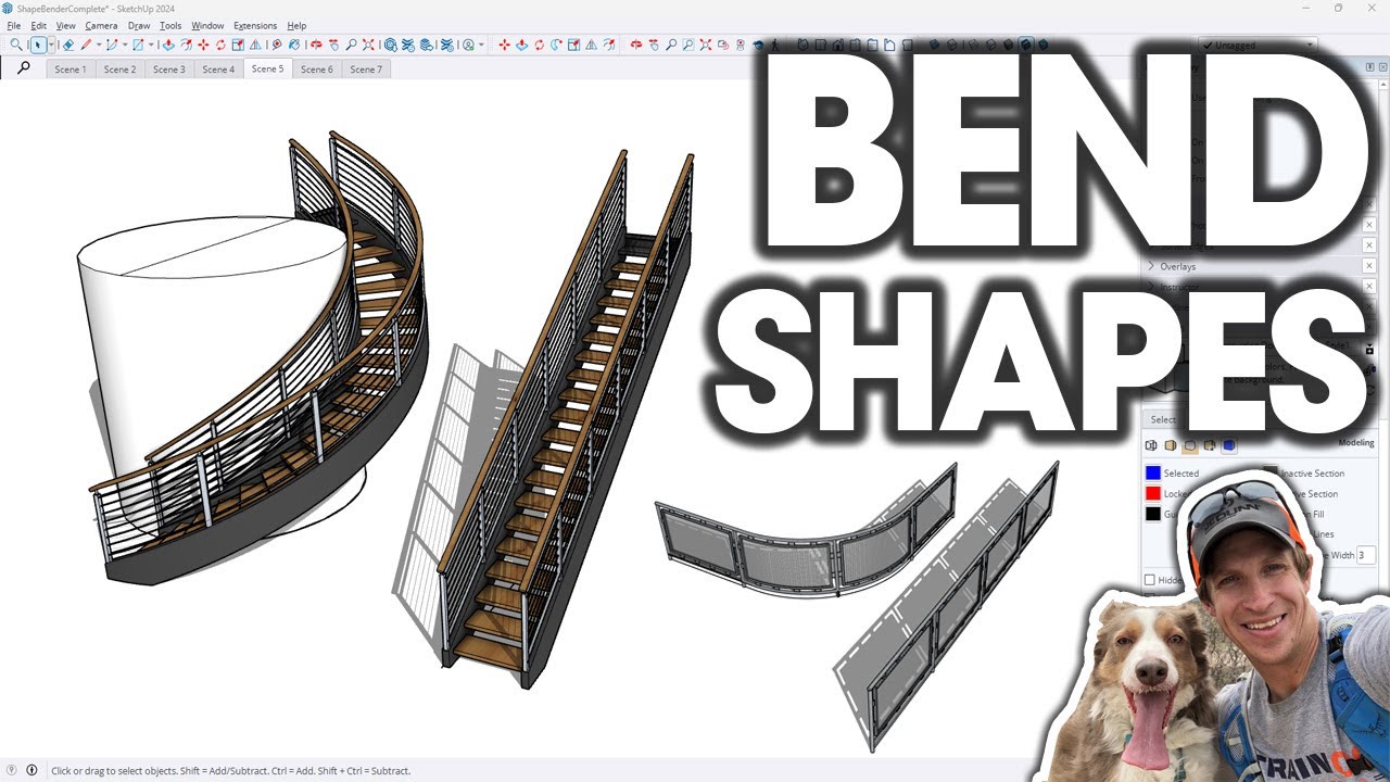 Полное руководство по ИЗГИБУ ФОРМ с помощью Shape Bender в SketchUp!