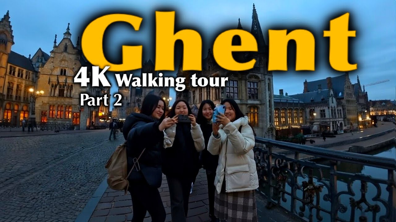 Ghent Belgium 4K Silent Walking Tour - Medieval Canals & Castle (2026)