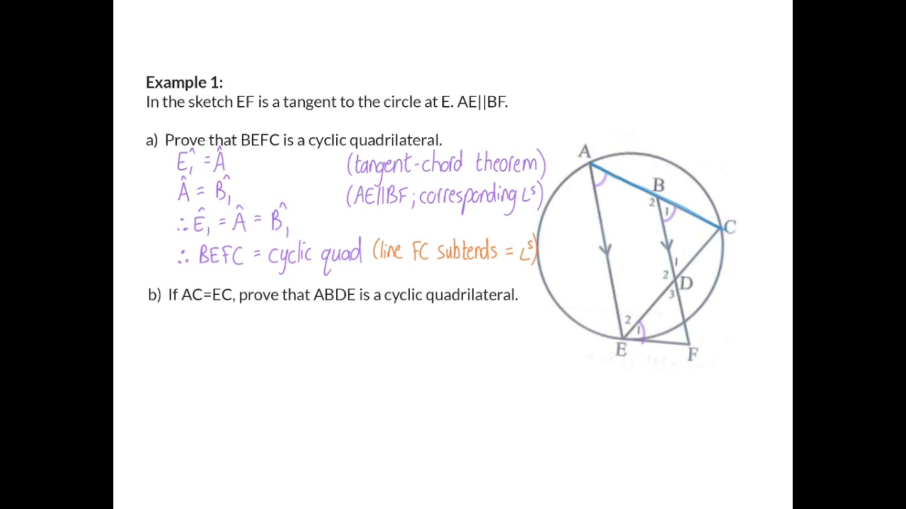 11 Proving a cyclic quad