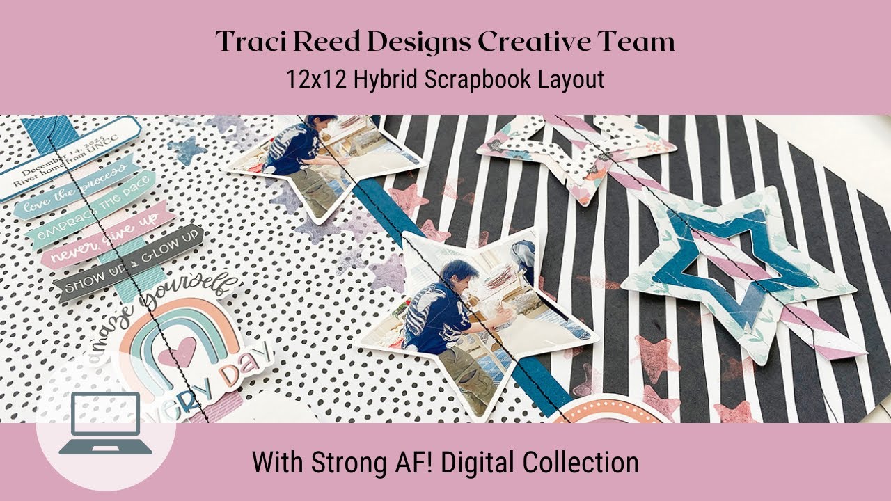 Команда дизайнеров Traci Reed Designs | Урок по созданию гибридного скрапбук-макета в Photoshop!!...