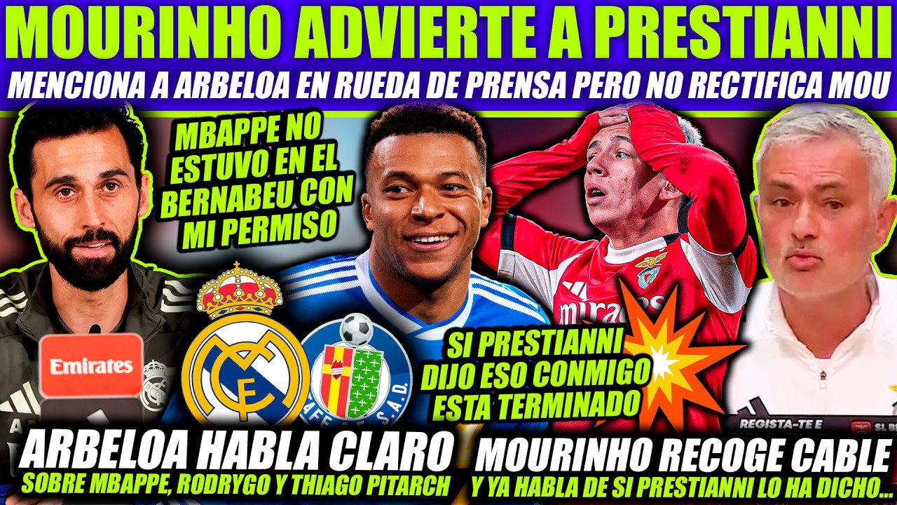😱 PRESTIANNI ES ADVERTIDO POR MOURINHO ¡RECOGE CABLE!  ARBELOA METE UN ZASCA CON LA LESION DE MBAPPE