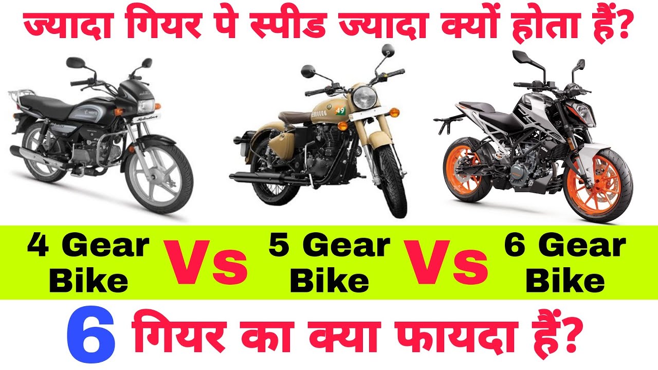 4 Gear Bike Vs 5 Gear Bike Vs 6 Gear Bike - Which Is Better? | बाइक मे 6 गियर होने से क्या फायदा है?