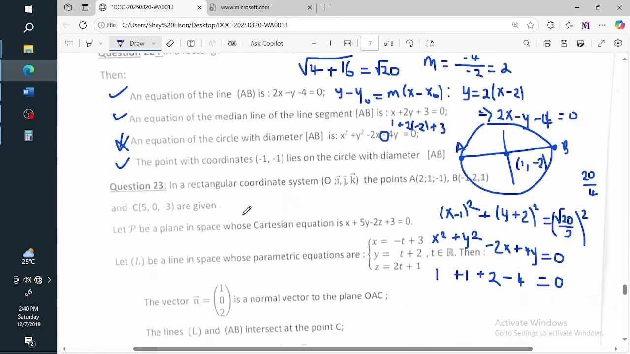 Maths Question 21, 22, 23, 24 AND 25 ; Pk FOKAM 2025 premier concour 😀