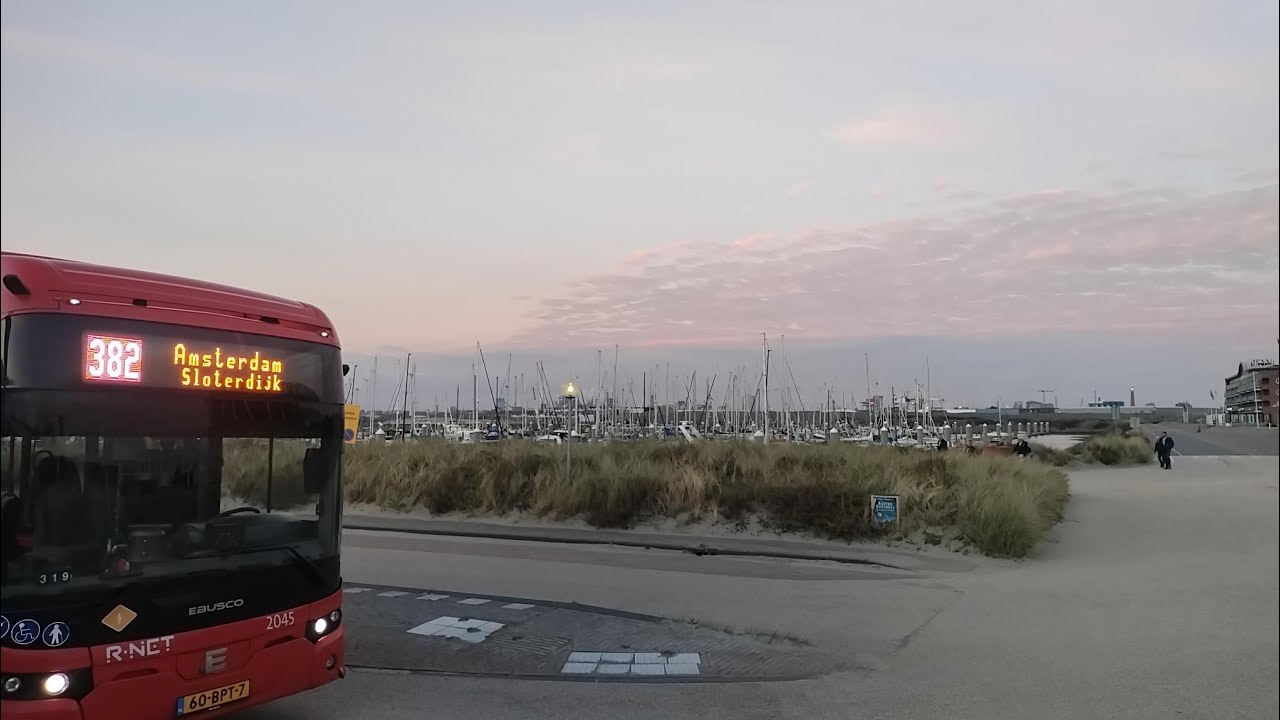 Buslijn 382 | Amsterdam Sloterdijk → IJmuiden aan Zee | Volledige Rit (4K)