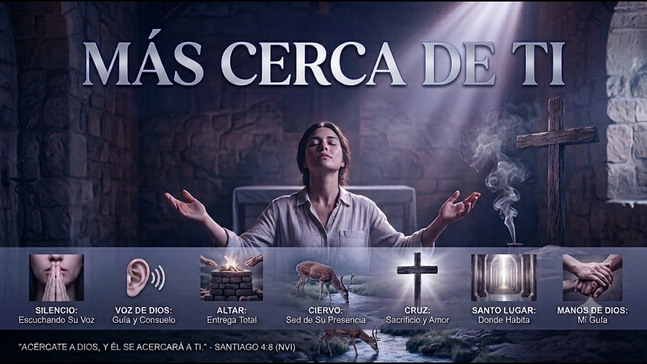 🕊️Más Cerca de Ti - Versión3️⃣✝️ Acércate Más a Jesús Cada Día. 🙏 Ora y Escucha Más Cerca de Ti.