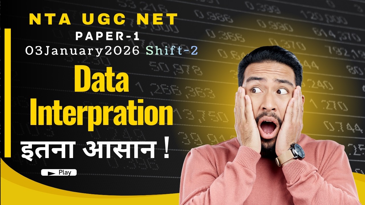3 January 2026 Shift-2 || Data Interpretation Solved || Education Nta UGC-NET Jrf DI Paper- 1