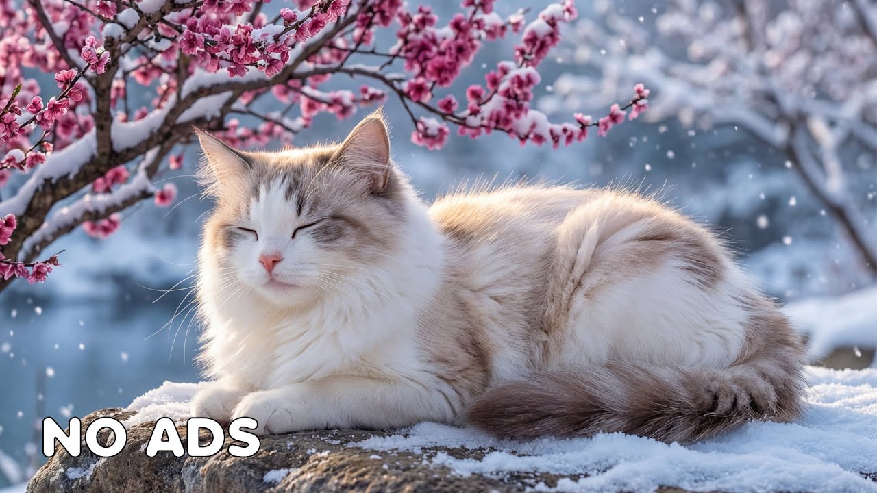 12 часов умиротворяющей музыки для кошек 😻 Целебный сон для беспокойных кошек с ТВ 💤Без рекламы