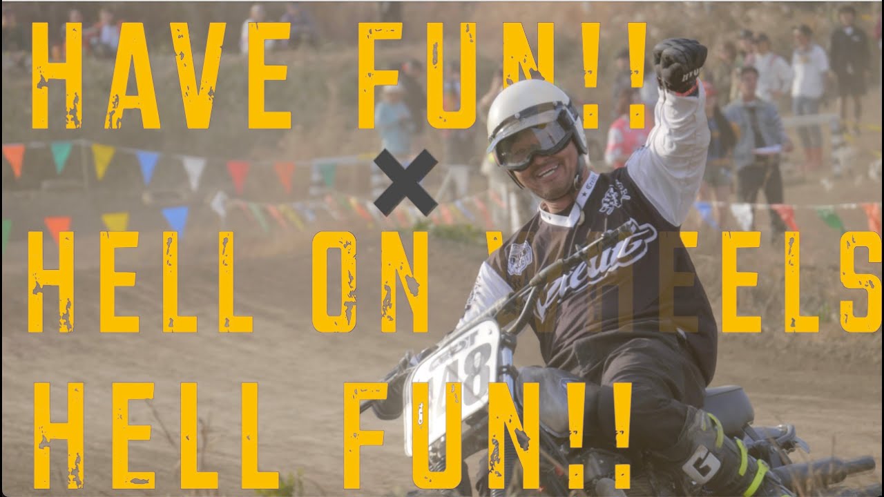 HAVE FUN !!   FLAT TRACK ✖️ Hell On Wheels　【HELL FUN】Vintage Motocross Race　KAWASAKI W1